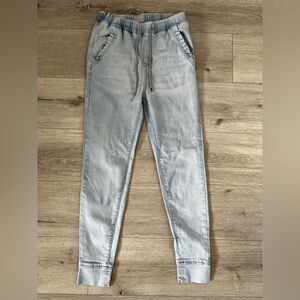 Light Wash Drawstring Jogger Jeans